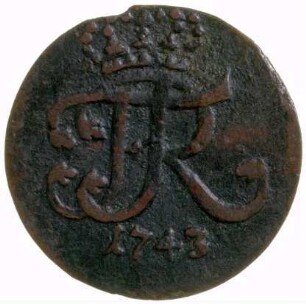 Münze, Pfennig, 1743