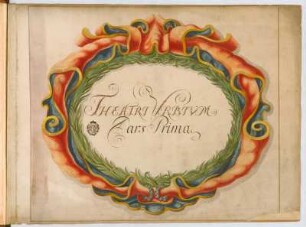 Titelblatt, bez. "THEATRI VRBIVM / Pars Prima" : Theatri urbii, pars prima / [Johann George Starck]