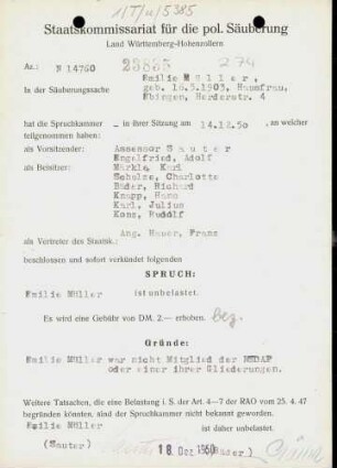 Müller, Emilie