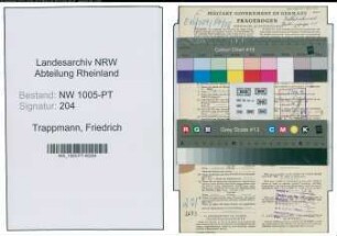 Entnazifizierung Friedrich Trappmann , geb. 01.09.1887 (Postbeamter)