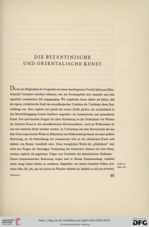Die byzantinische und orientalische Kunst