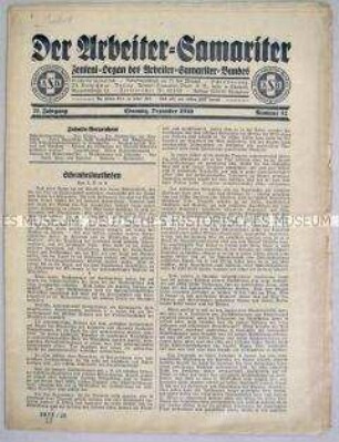 Monatszeitung "Der Arbeiter-Samariter"