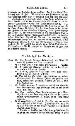 Nachträgliche Notizen