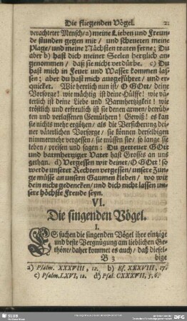 VI. Die singenden Vögel