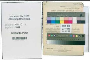 Entnazifizierung Peter Gerhards , geb. 25.01.1905 (Steuerhelfer)