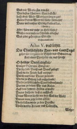 Actus V. und letzte.