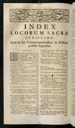 Index Locorum Sacrae Scripturae
