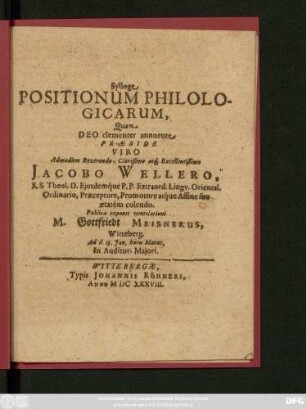 Sylloge Positionum Philologicarum
