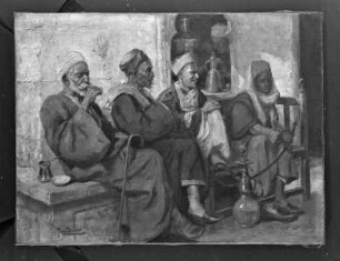 Vor dem Café Kairo