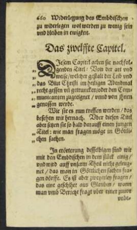 Das zwelffte Capitel.