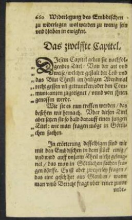 Das zwelffte Capitel.