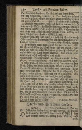 Sterb- und Begräbniß-Lieder.