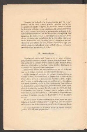 II. Antecedentes
