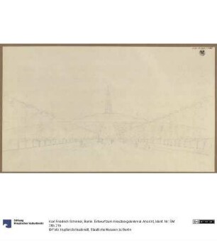Berlin. Entwurf zum Kreuzbergdenkmal. Ansicht