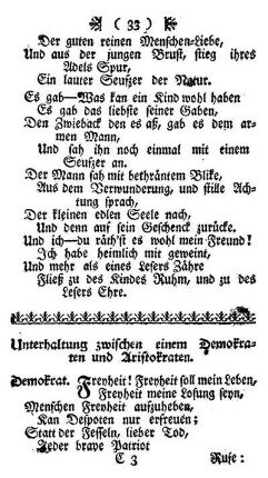 Unterhaltung zwischen einem Demokraten und Aristokraten