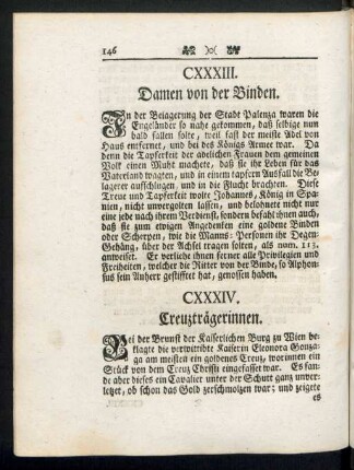 CXXXIV. Creuzträgerinnen.