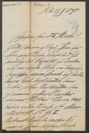 Brief an B. Schott's Söhne : 22.09.1898