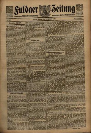 Zweite Ausgabe vom Montag, den 07. Februar 1910.