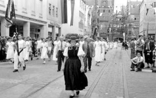 Freiburg: Festzug der Turner; Turnverein mit Gutacherin