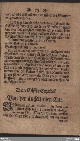 Das Eilffte Capitel Von der äußerlichen Cur