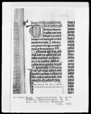 Missale — Initiale D(ominus), Folio 174recto