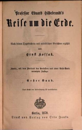 Professor Eduard Hildebrandt's Reise um die Erde, 1