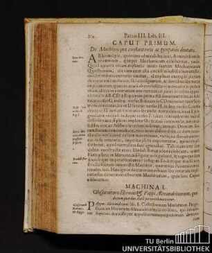Caput Primum. De Machinis quae constant rotis ac tympanis dentatis.