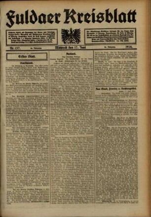 Ausgabe vom Mittwoch, den 17. Juni 1914.