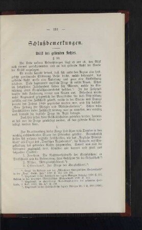 Schlußbemerkungen.