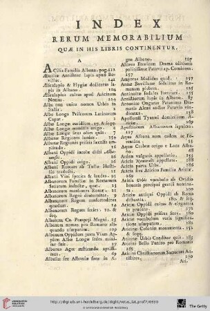 Index rerum memorabilium
