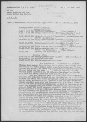 Horb/Neckar mit Altheim, Bildechingen, Eutingen, Grünmettstetten, Ihlingen, Isenburg, Nordstetten und Rexingen: Visitationsbericht 1954