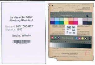 Entnazifizierung Wilhelm Getzke , geb. 09.06.1899 (Handelsvertreter)