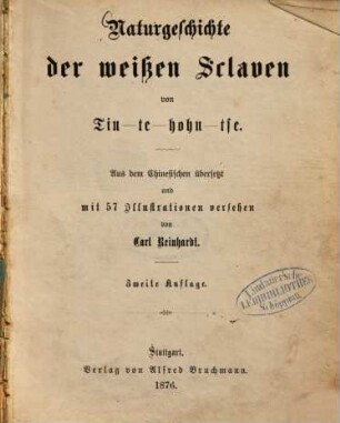 Naturgeschichte der weißen Sclaven