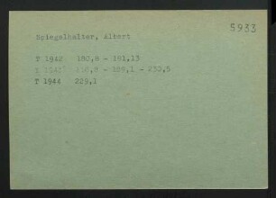 Spiegelhalter, Albert