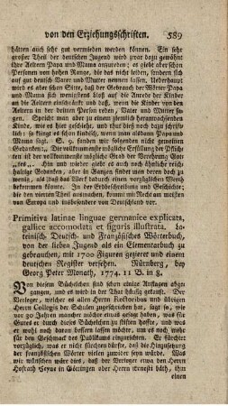 Primitiva latinae linguae germanice explicata, gallice accomodata et figuris illustrata.