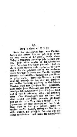 Dreizehnter Brief : [44. Abhandlung]