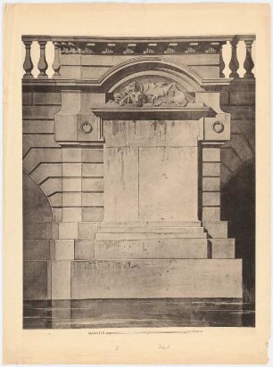 Herkules-Brücke mit den Figuren von Schadow und von Boy (1791), Berlin: Ansicht eines Pfeilers 1:20