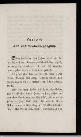 Luther's Tod und Leichenbegängnis