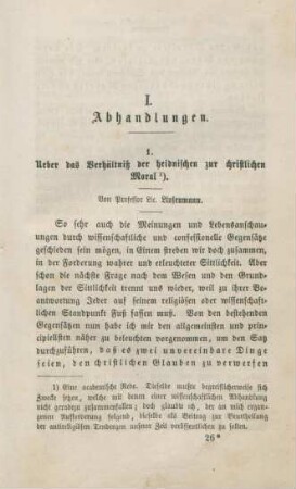 387-415 Ueber das Verhältniß der heidnischen zur christlichen Moral