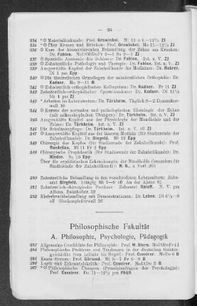 A. Philosophie, Psychologie, Pädagogik