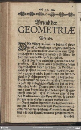 Grund der Geometriae