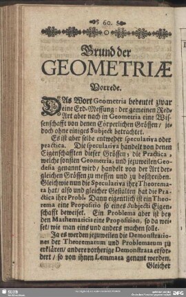 Grund der Geometriae