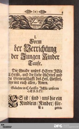 [I. Von der Heil. Taufe.]