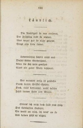 Ländlich.