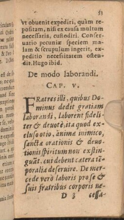 Cap. V. De modo laborandi.