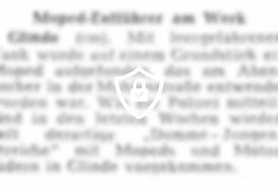 Moped-Entführer am Werk