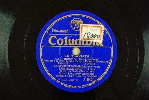 La Traviata : act 1; Brindisi (Drinking song); featured in the Gaumont-British Picture "Evensong" / (Verdi)