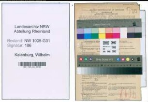 Entnazifizierung Wilhelm Keienburg , geb. 24.08.1908 (Kellner)