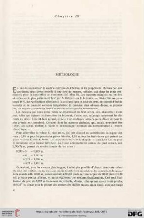 Chapitre III: Métrologie