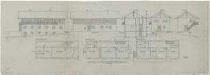 Döllgast, Hans; Hohenschäftlarn (Bayern); Wohnhaus Geh. R. Kautzsch - Grundrisse; Ansichten; Schnitt